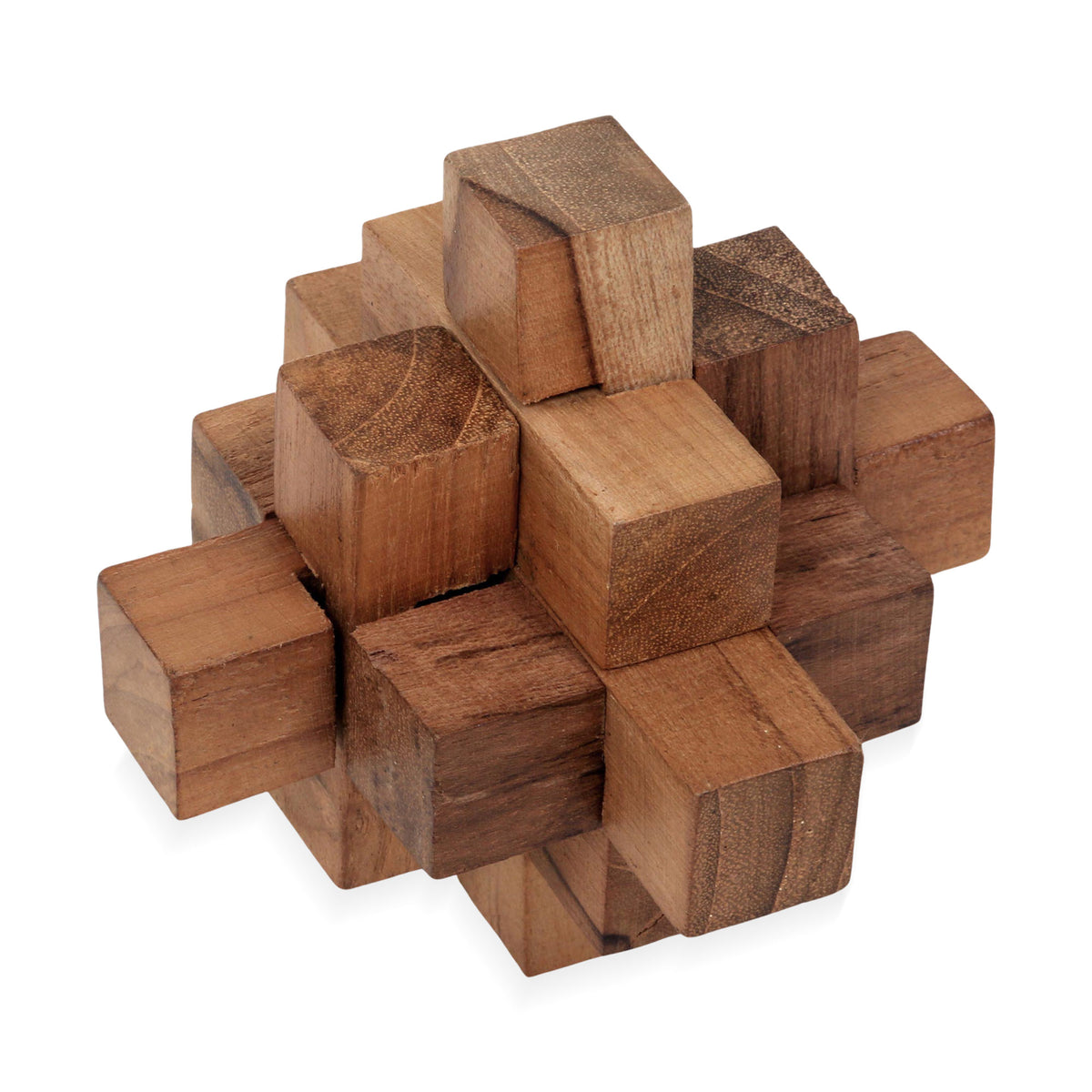Challenge - a Hand Crafted Recycled Teak Wood Puzzle from Java