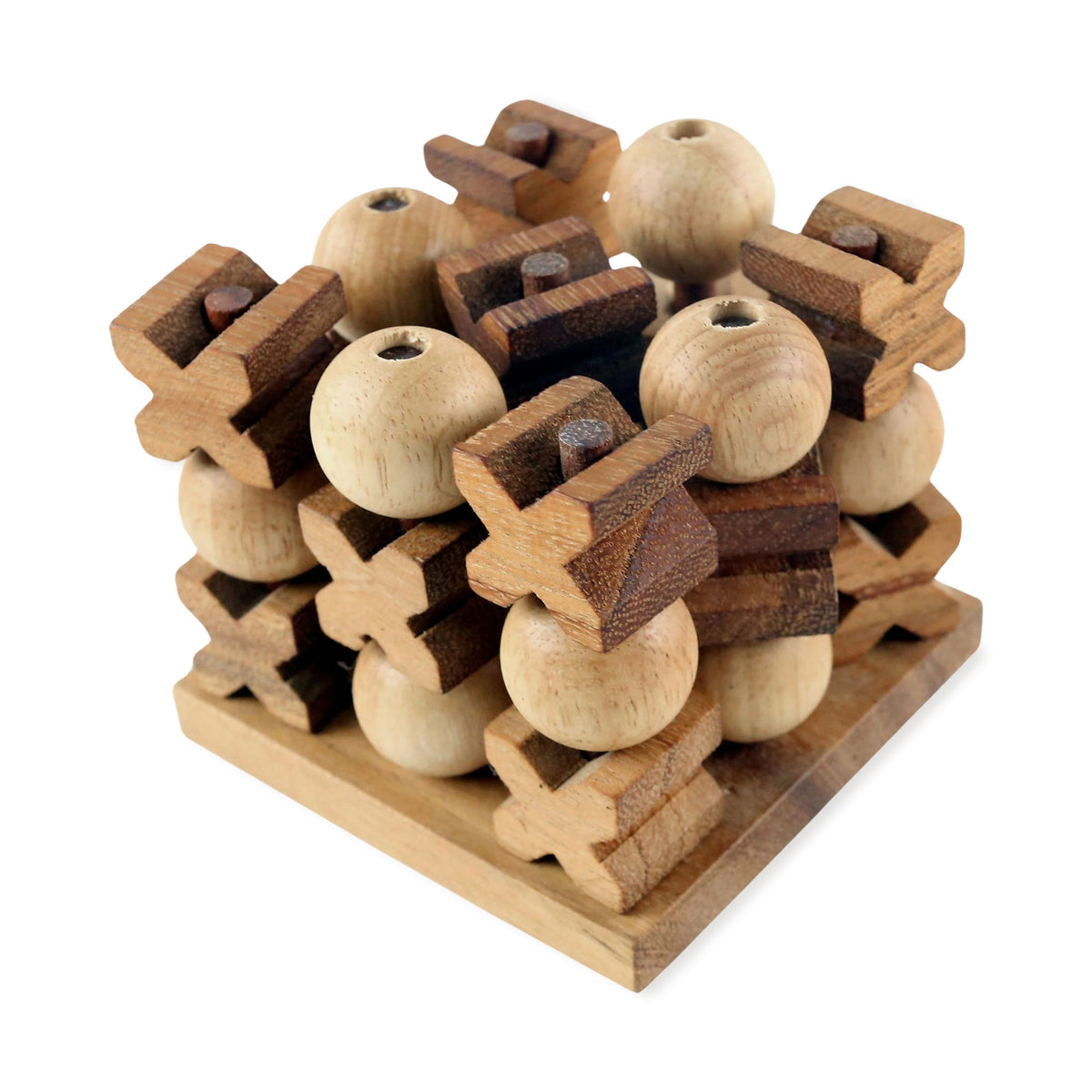 Hand Made Wood Game Tic-Tac-Toe from Thailand