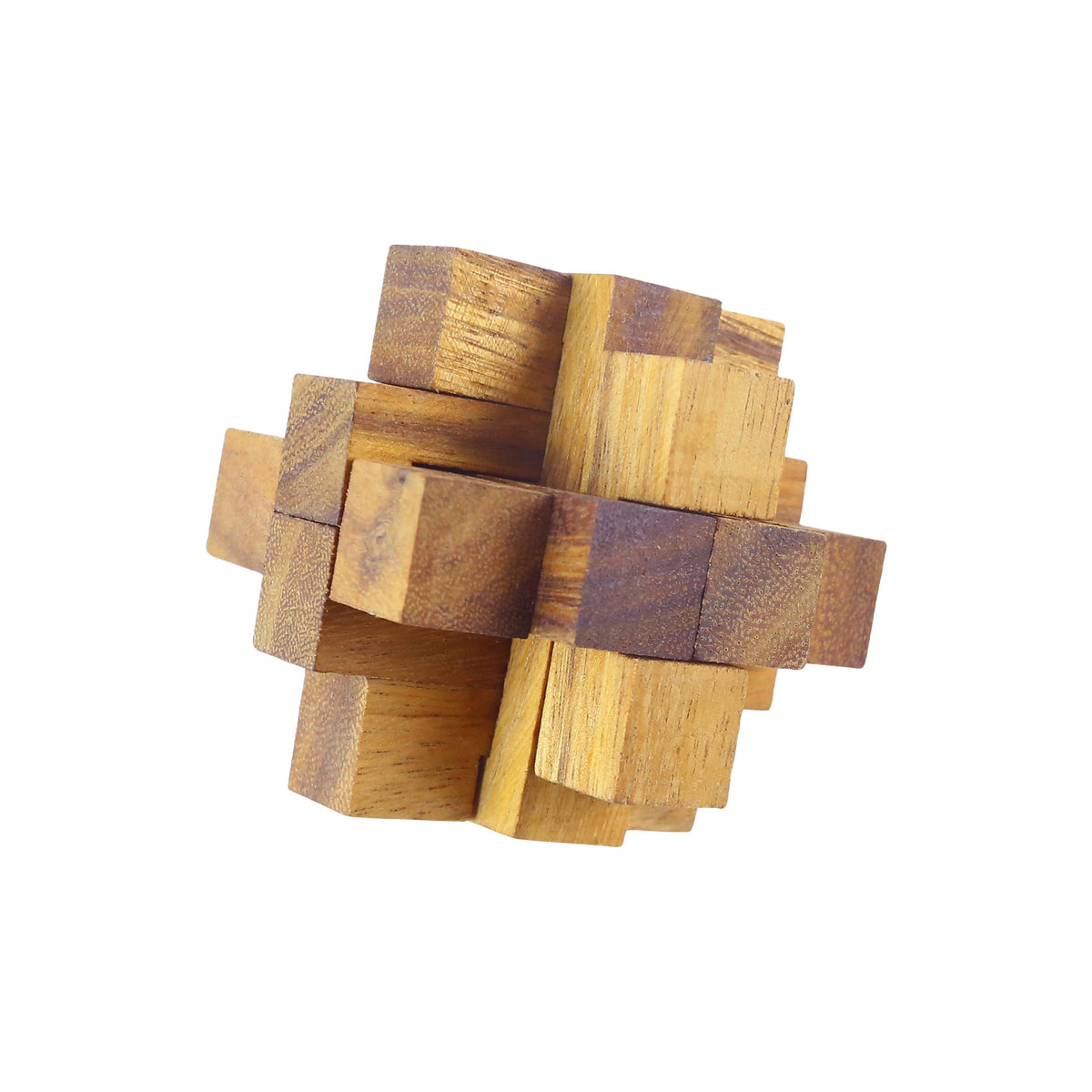 Diamond Cube - a Handmade Wood Puzzle Game Geometric from Thailand