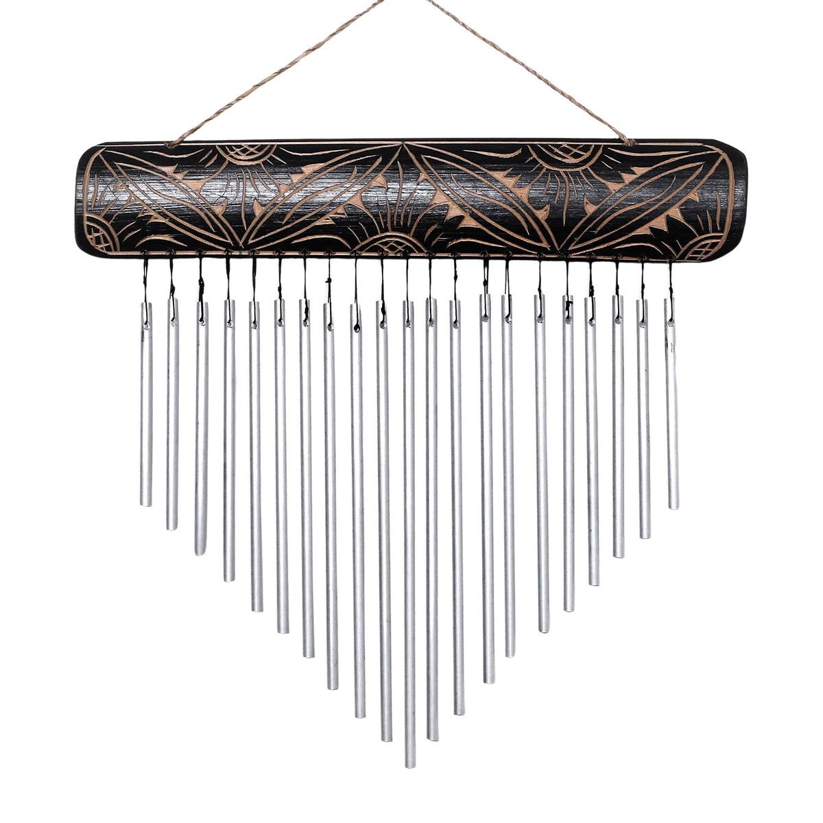 Handcrafted Bamboo and Aluminum Wind Chimes from Bali - Melodic Dance