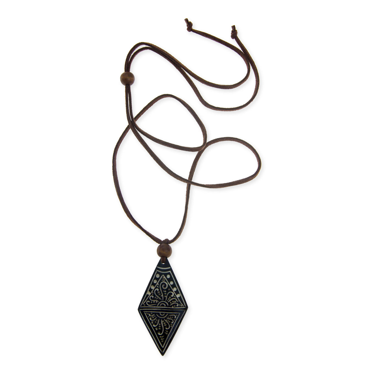 Handcrafted Cow Bone Pendant Necklace - Ethnic Elite
