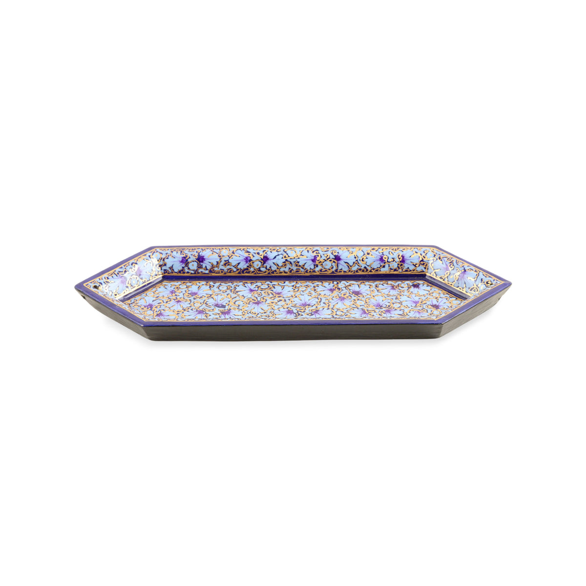 Palace Scents - a Handcrafted Geometric Wood Incense Holder in Cool Hues