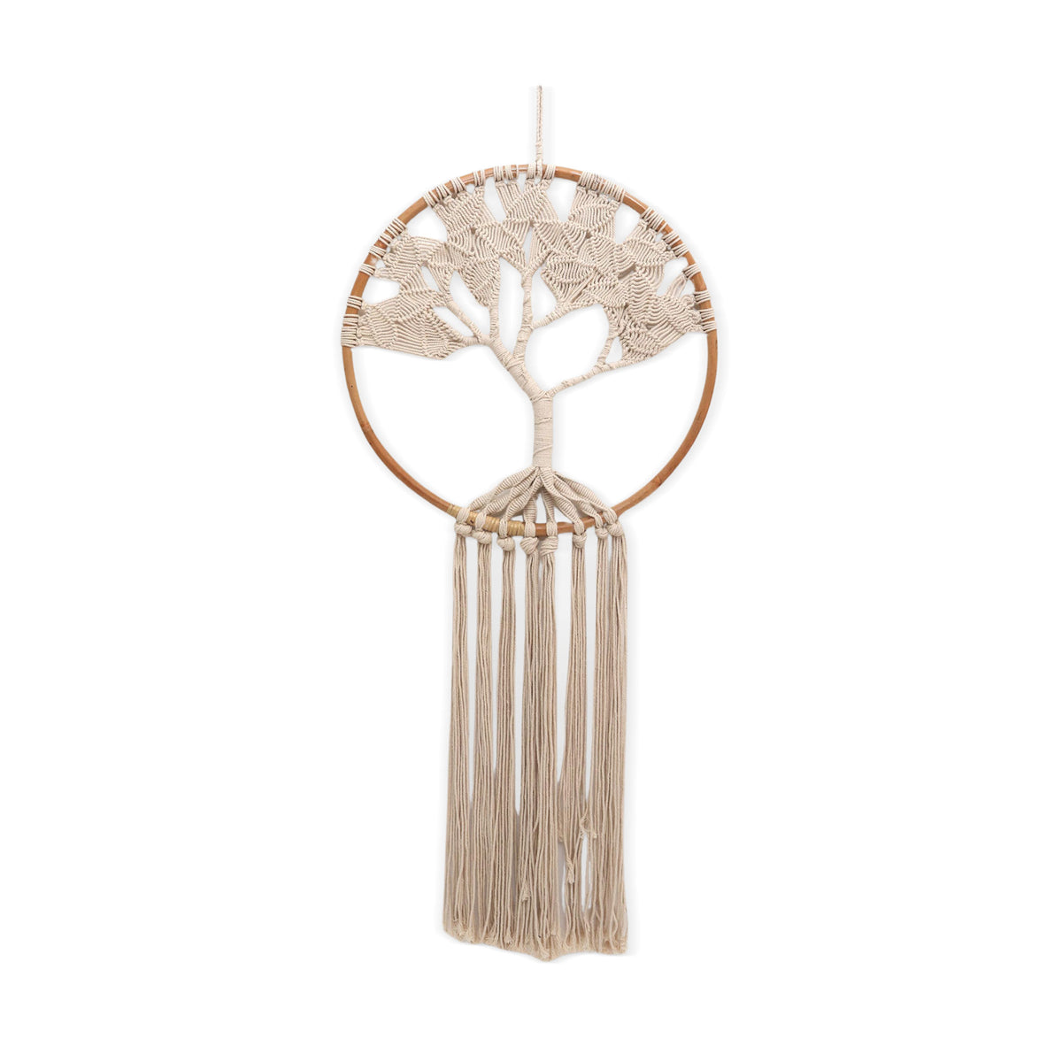 Deep Roots, Strong Branches - a Handcrafted Ivory Macrame Tree Wall Hanging Home Decor