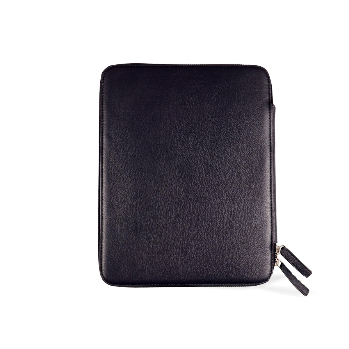 Back of the Handcrafted Navy Blue Leather Traveling Office Case