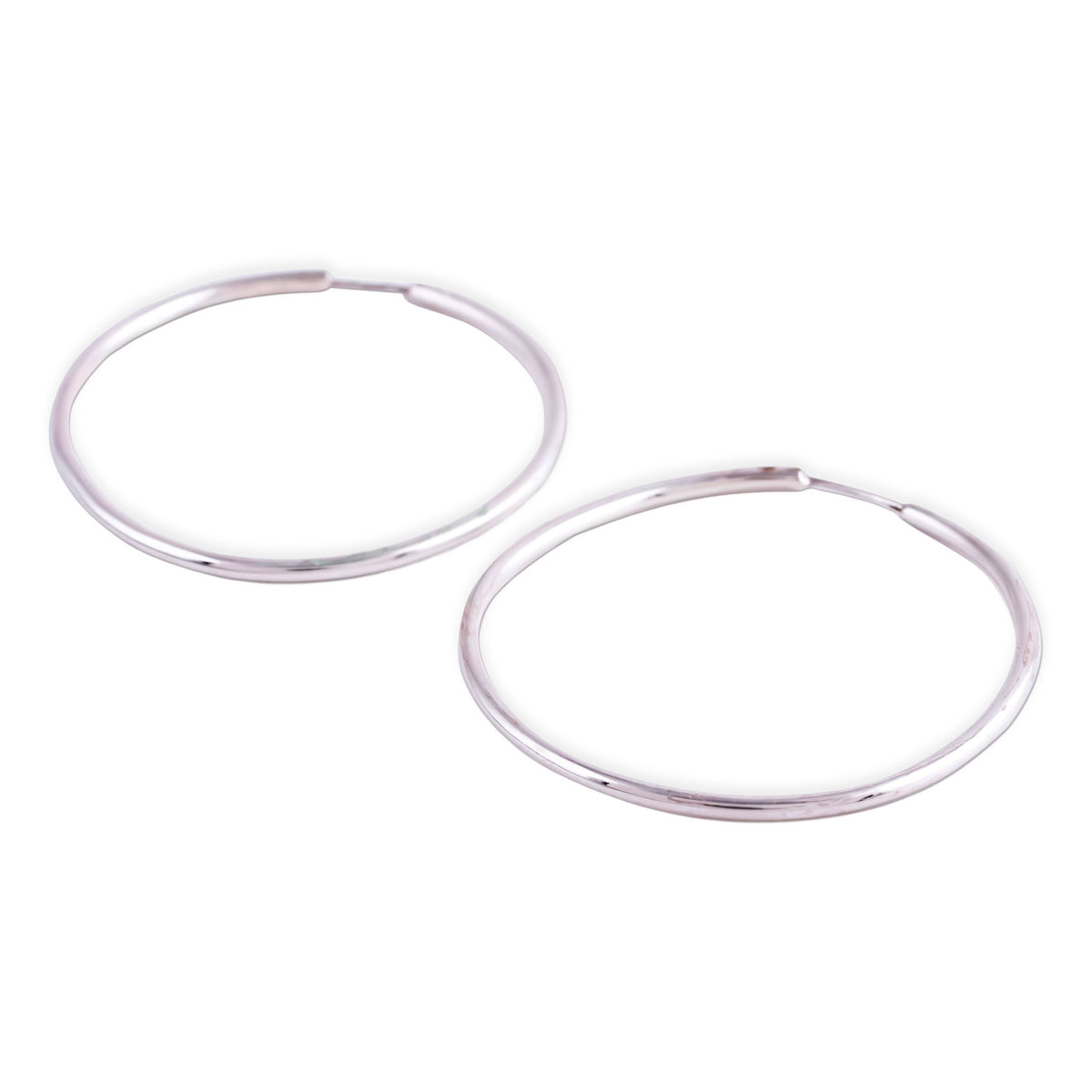 Sterling Silver Endless Hoop Earrings