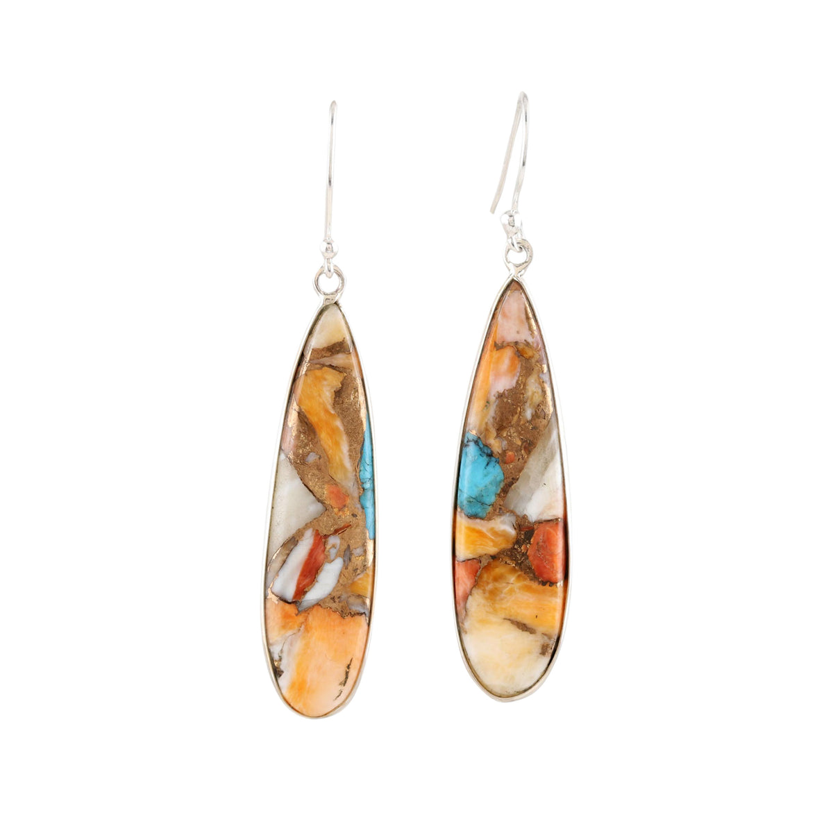 Colorful Handcrafted Dangle Earrings - Sterling Silver