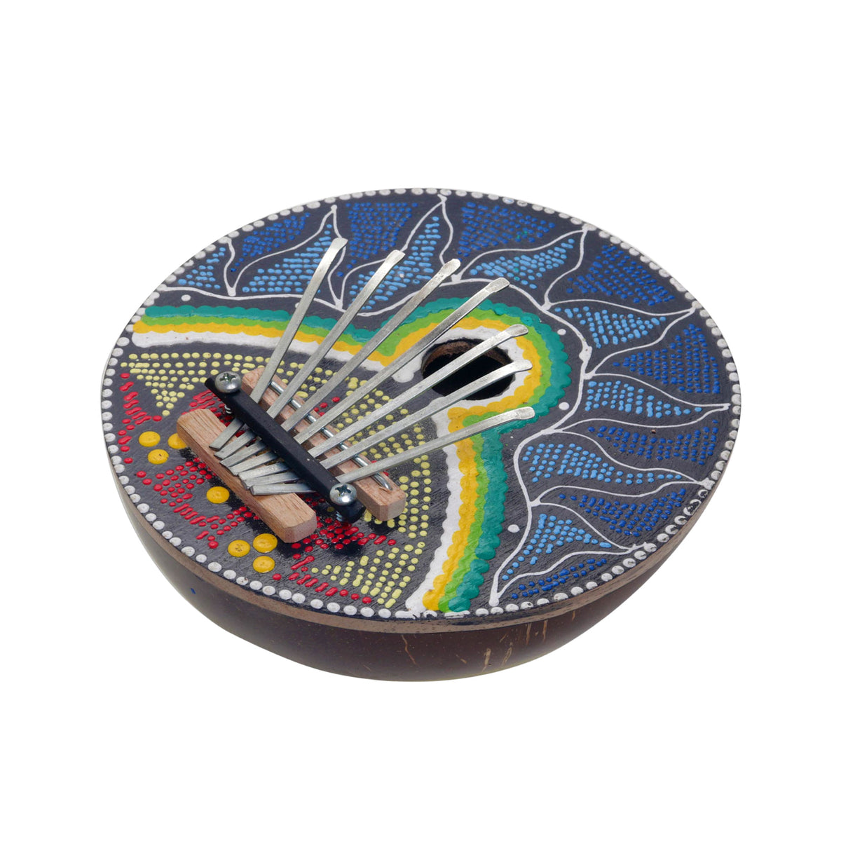 Handmade Coconut Shell and Wood Kalimba Thumb Piano