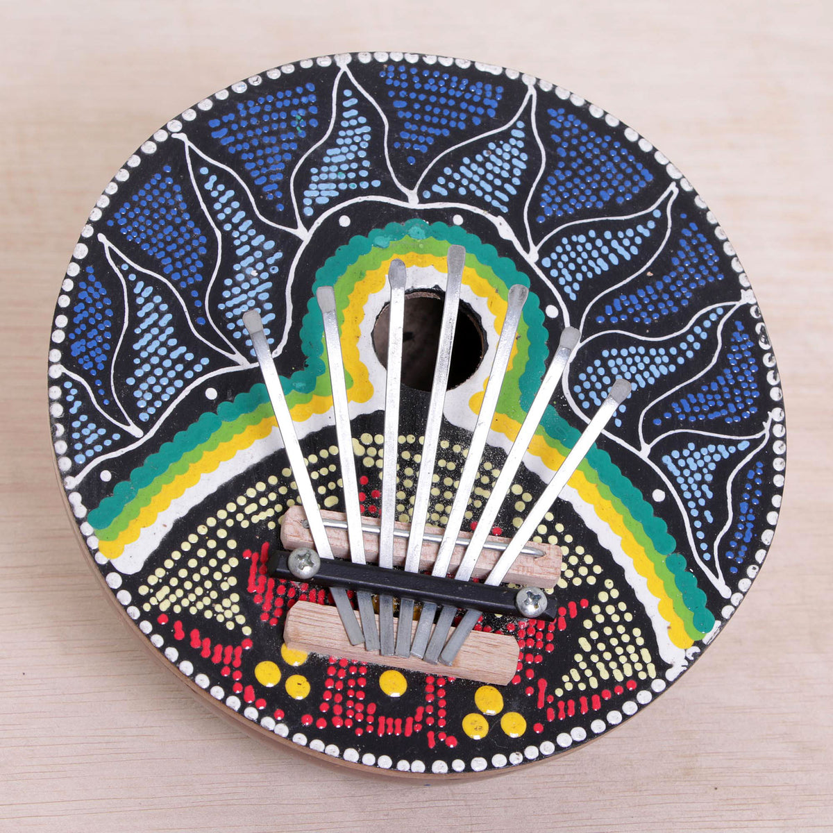 Handmade Coconut Shell and Wood Kalimba Thumb Piano