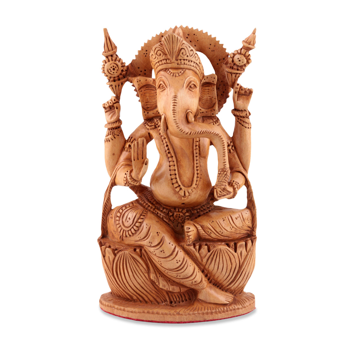 Handmade Sculpture of Ganesha - Made with Kadam Wood
