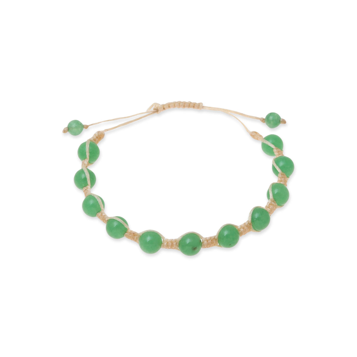 Lovely Song - a Handmade Quartz Beaded Macrame Bracelet from India