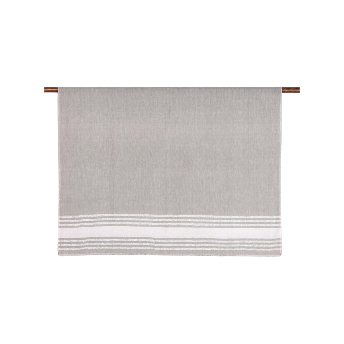 Stylish Stripes in Sage - Handwoven Striped Cotton Blend Sarong in Sage from India