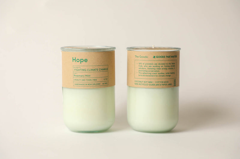Hope Candle - a soothing Rosemary Mint scented candle