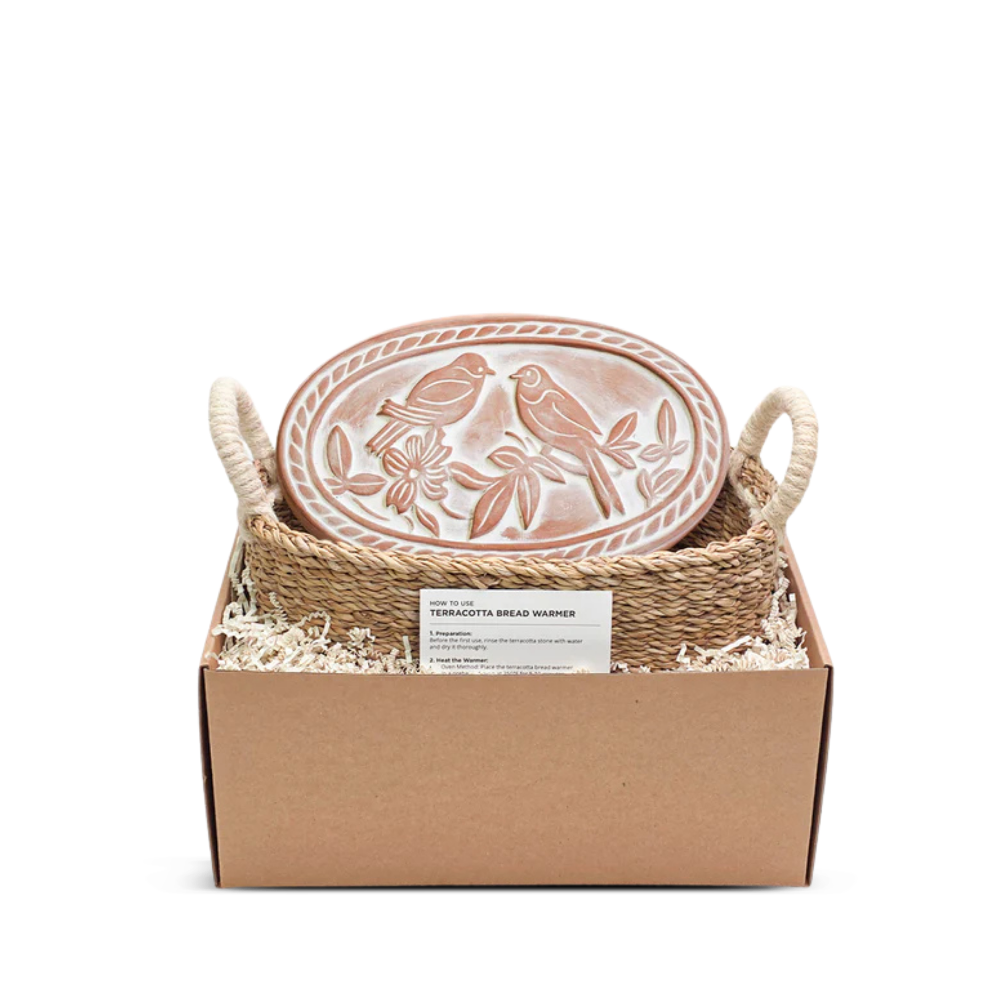 Bread Warmer & Basket Oval Gift Set