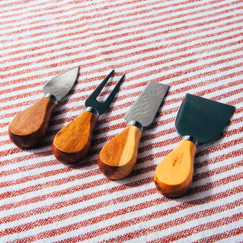 Charcuterie Kit + Handcrafted Wooden Board + Knives Bundles (Large Bundle Trio)