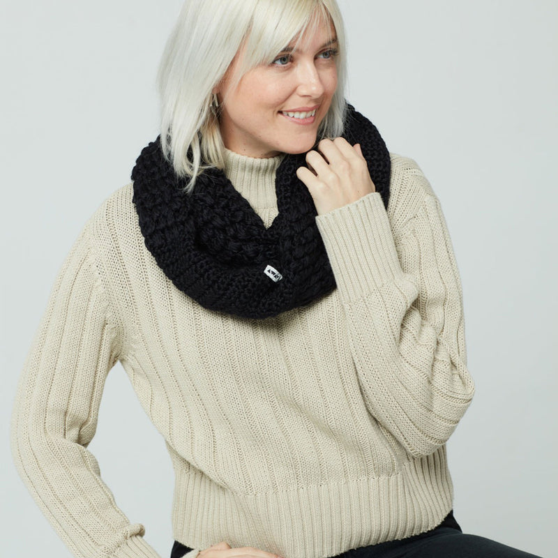 Knitted Scarf - Warm and Cozy in Black