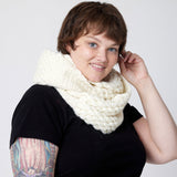 Knitted Scarf - Warm and Cozy in White