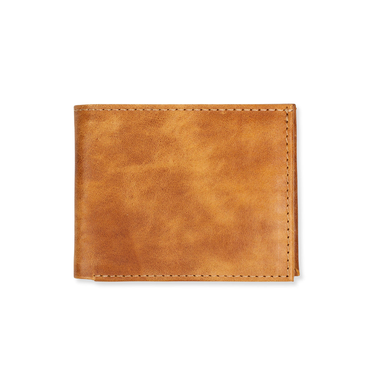 Leather Billfold Wallet in Honey Brown - Made with 100% Genuine Leather