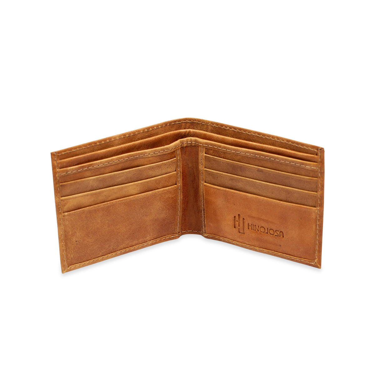 Leather Billfold Wallet in Honey Brown - Made with 100% Genuine Leather