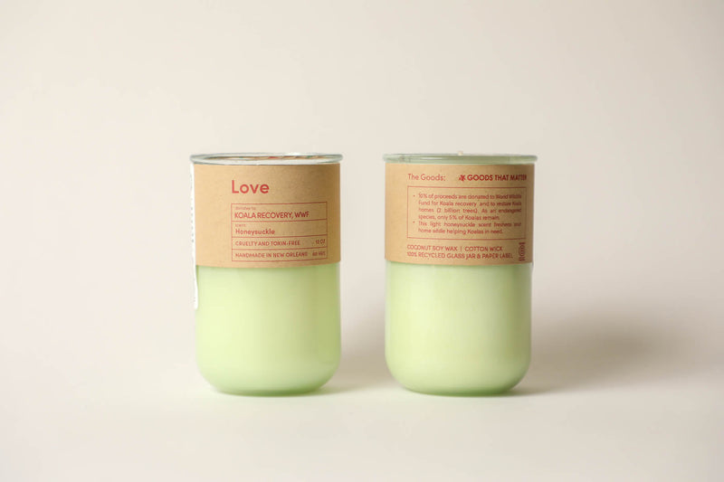 Love Candle - a light, spring-y Honeysuckle Scented candle