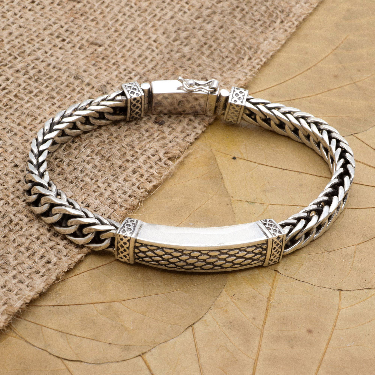 Silver Gentleman - Men's Sterling Silver Cuban Link Chain Bracelet