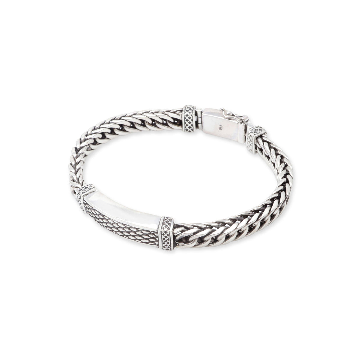 Silver Gentleman - Men's Sterling Silver Cuban Link Chain Bracelet