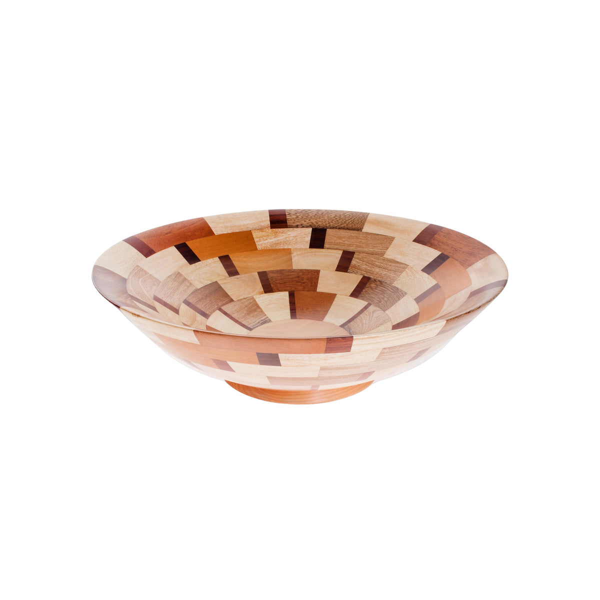 Palo Blanco and Caoba Wood Serving Bowl from Guatemala