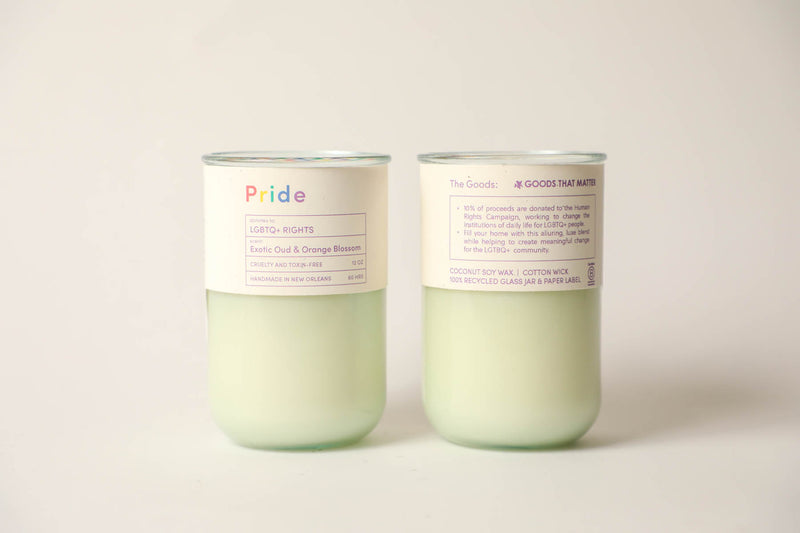 Pride Candle - an alluring, woodsy, citrus scent