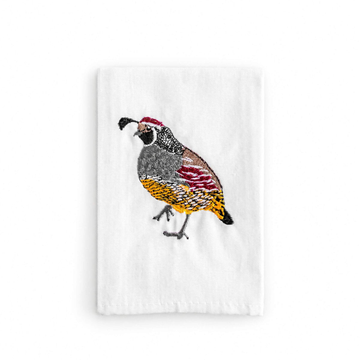 Bird Embroidered Napkin Set, Quail