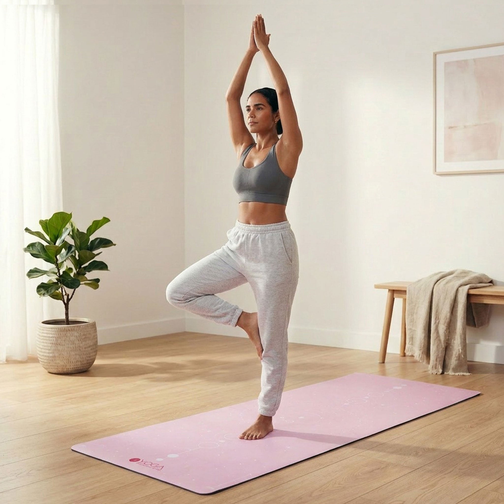 Pink Ribbon Combo Yoga Mat in 3.5mm