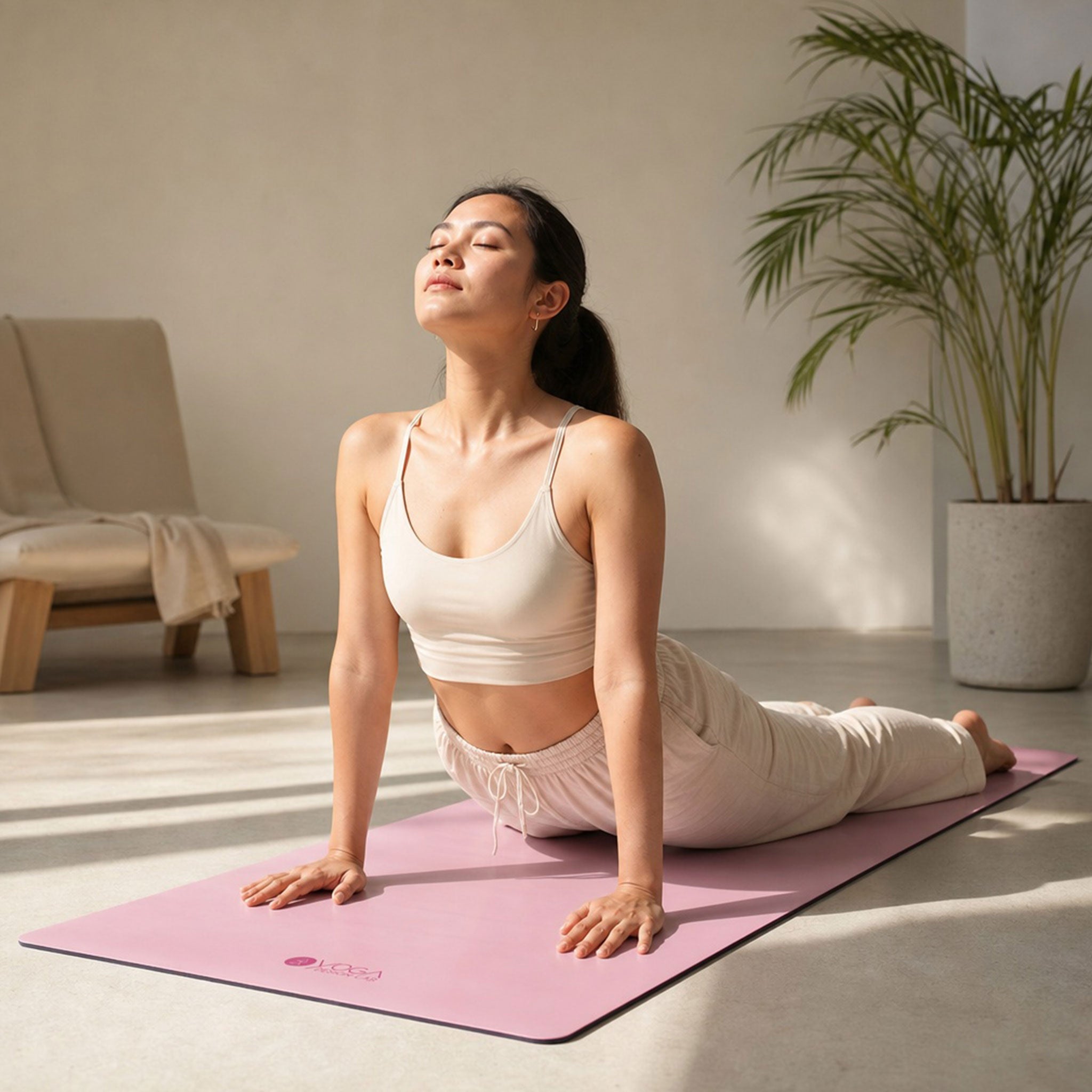 Pink Ribbon Infinity Yoga Mat in 5mm
