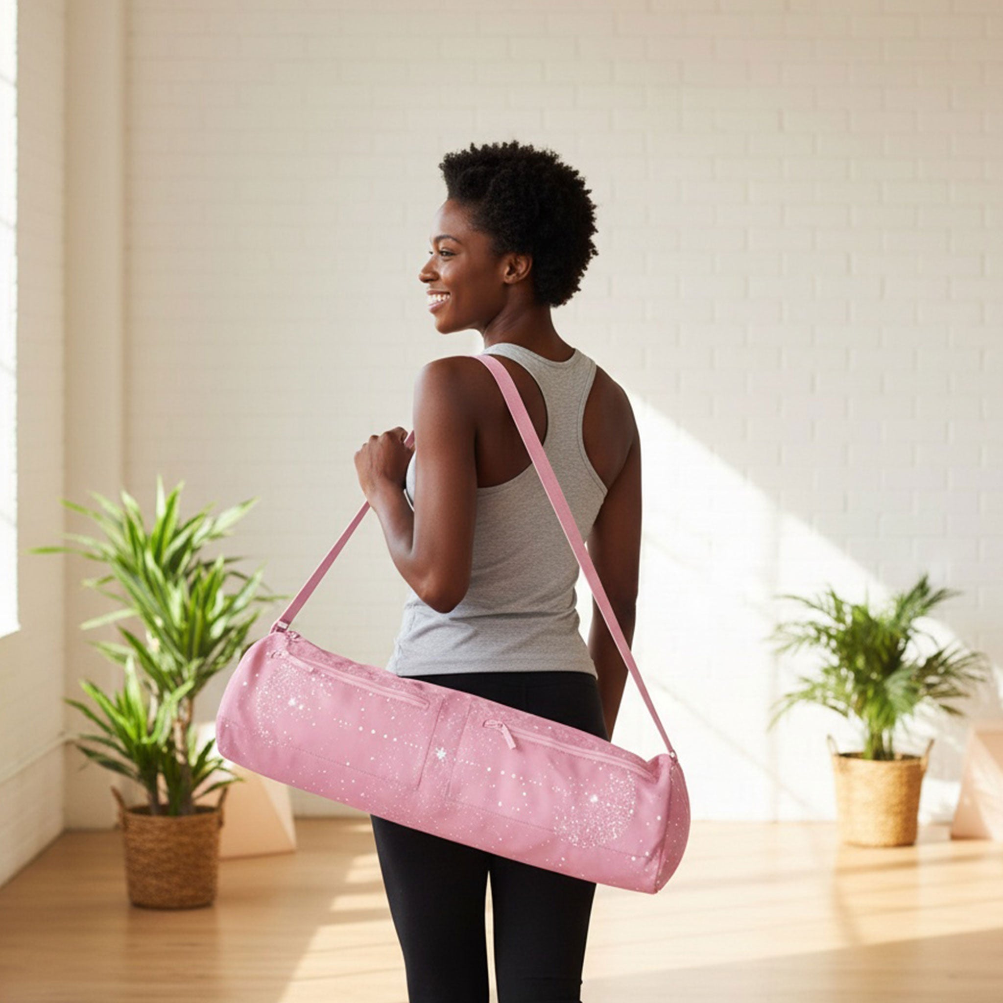 Pink Ribbon Yoga Mat Bag
