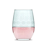Snowflake Sweater Stemless Wine Glass - Set of 2