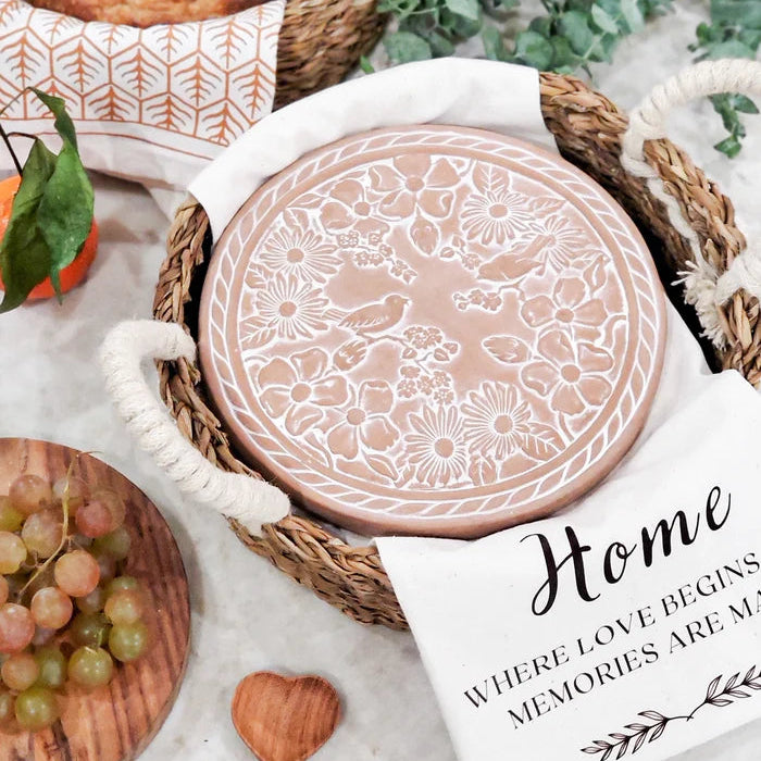 Bread Warmer & Basket Round Gift Set