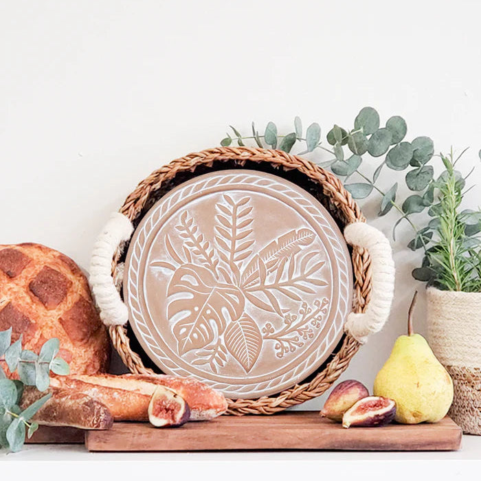 Bread Warmer & Basket Round Gift Set