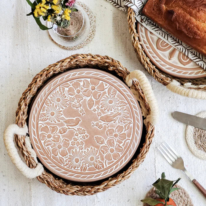 Bread Warmer & Basket Round Gift Set