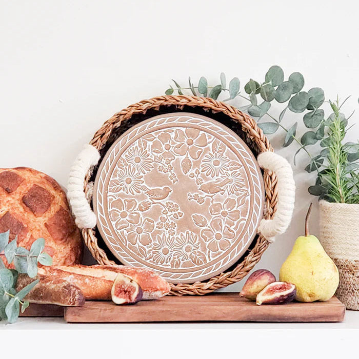 Bread Warmer & Basket Round Gift Set