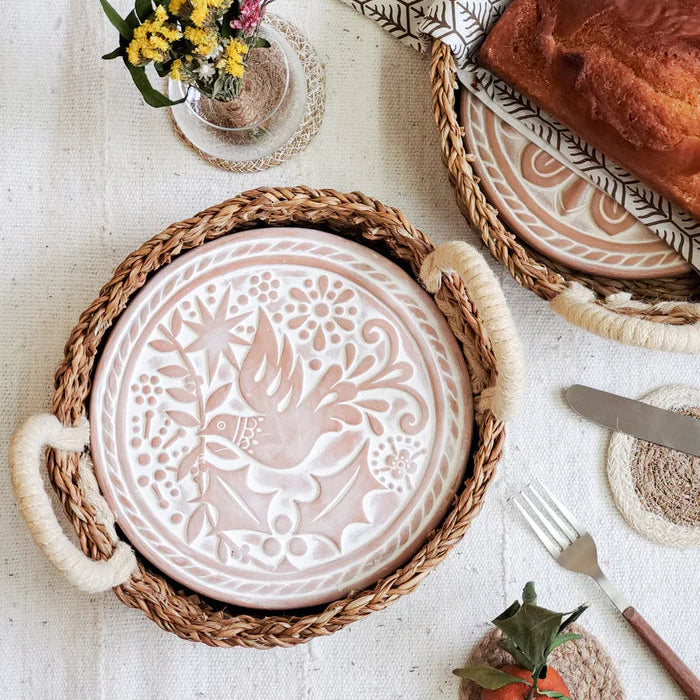 Bread Warmer & Basket Round Gift Set