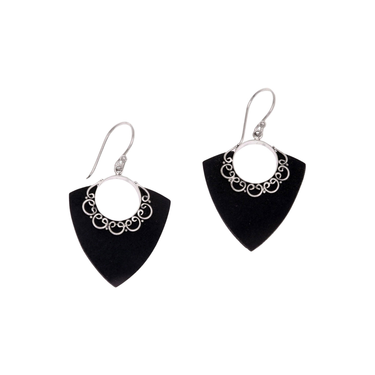 Shooting Arrows - Shooting Arrows Sterling Silver Lava Stone Dangle Earrings