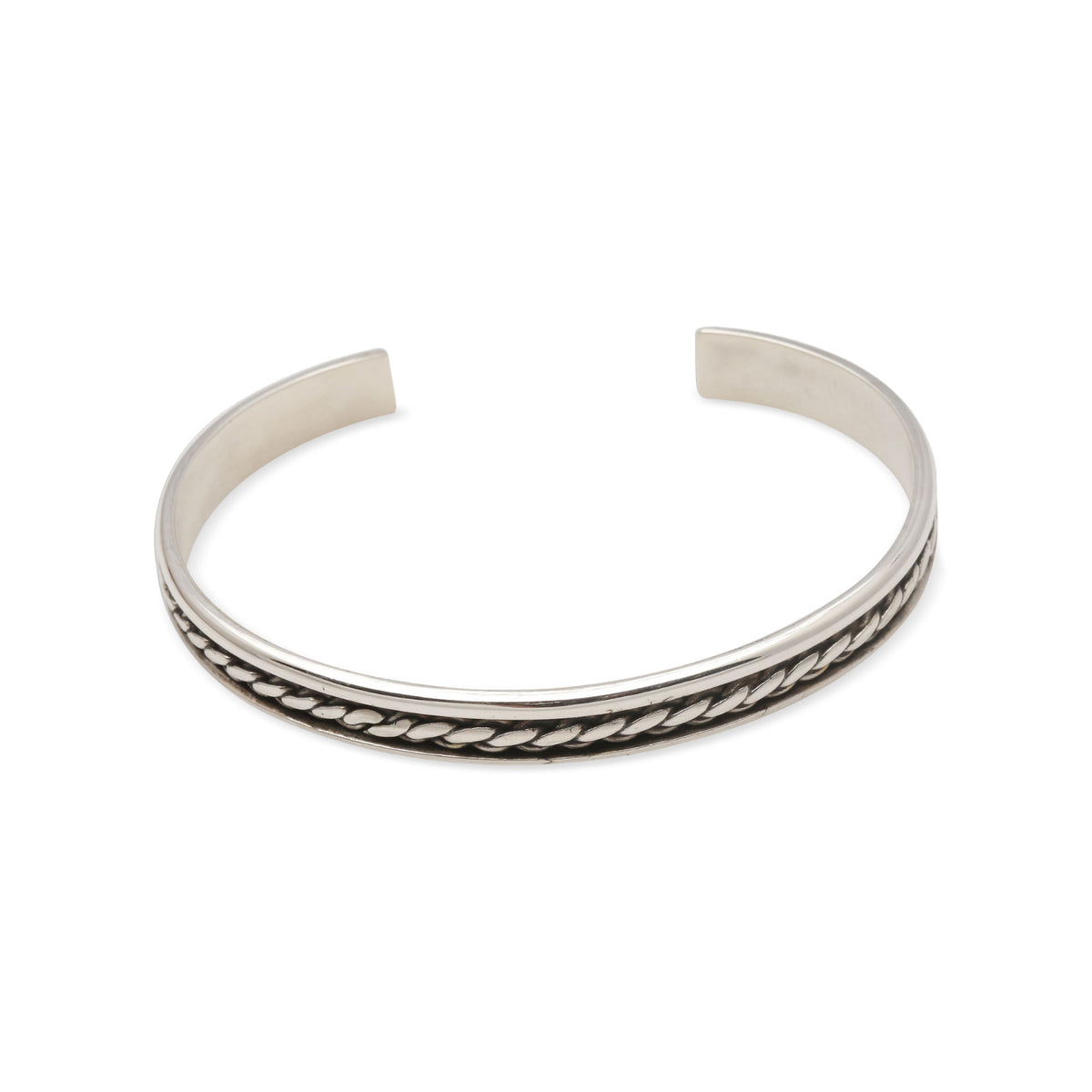 Sleek Hand Crafted Sterling Silver Cuff Bracelet - Measure by Measure