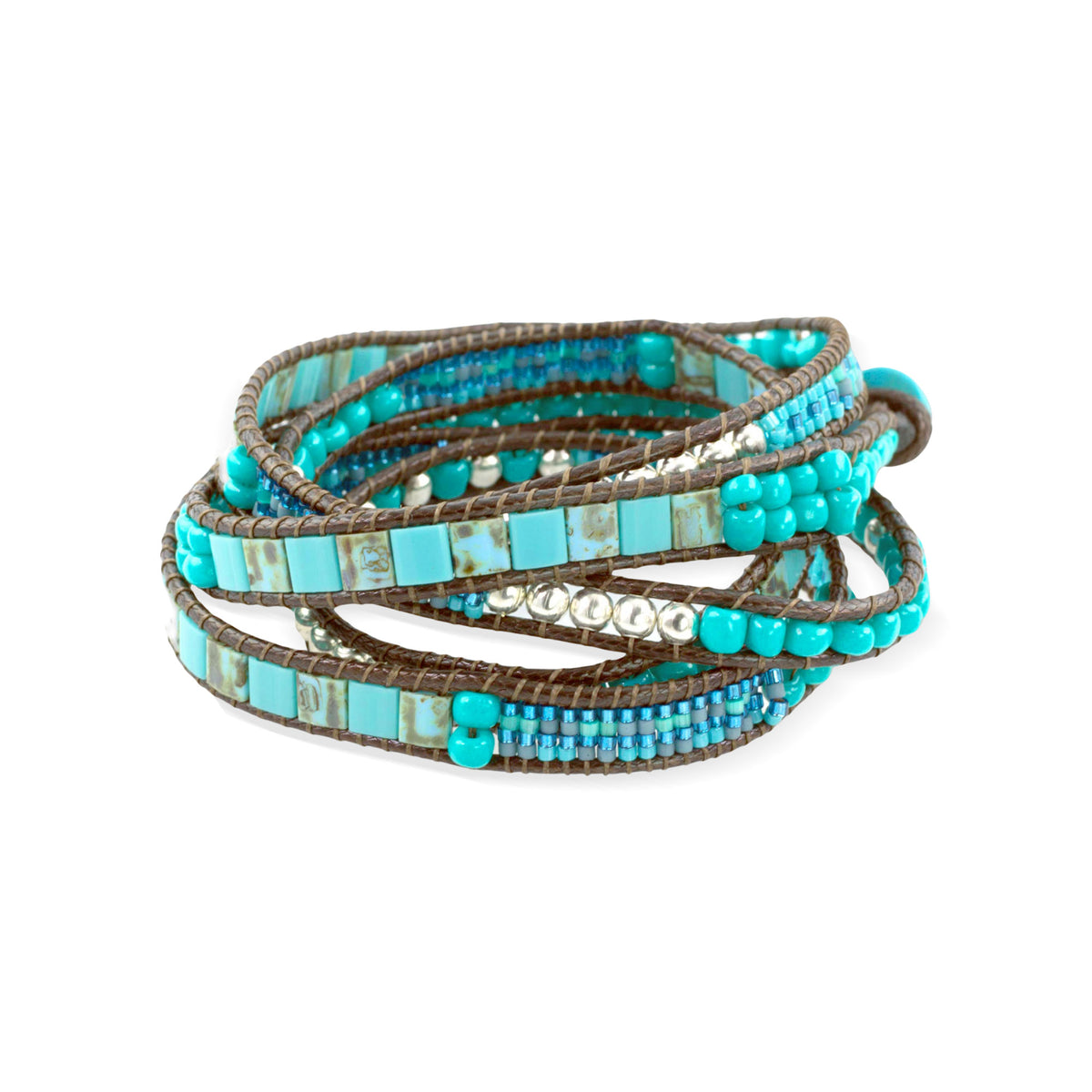 Beautifully Crafted Accessory - Soothing Teal Wrap Bracelet