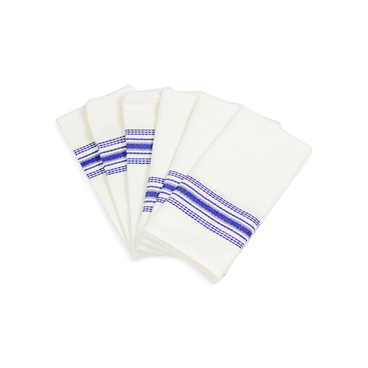 Peaceful Stripes - a Set of 6 Striped 100% Cotton Napkins from Guatemala