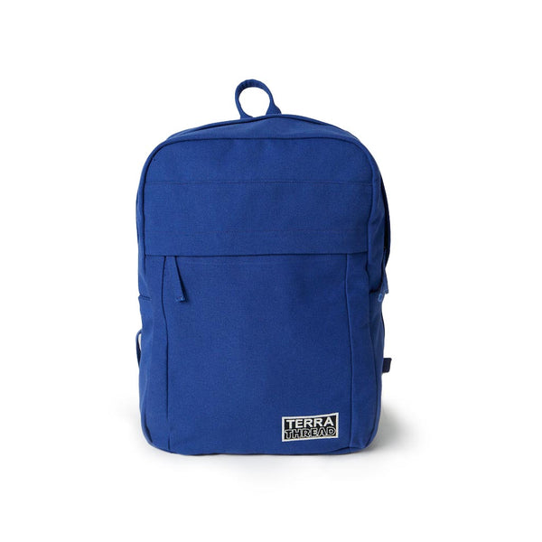 sustainable school or college backpack in tidal blue