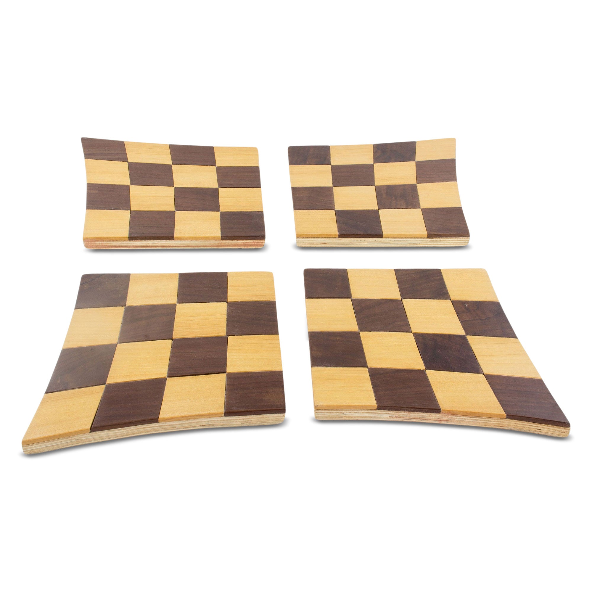 Tempisque and Salmwood Chess Set, 'Twisted Battle'