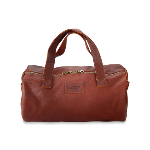 The Omo Overnight Bag in Bordeaux - Premium Full Grain Leather
