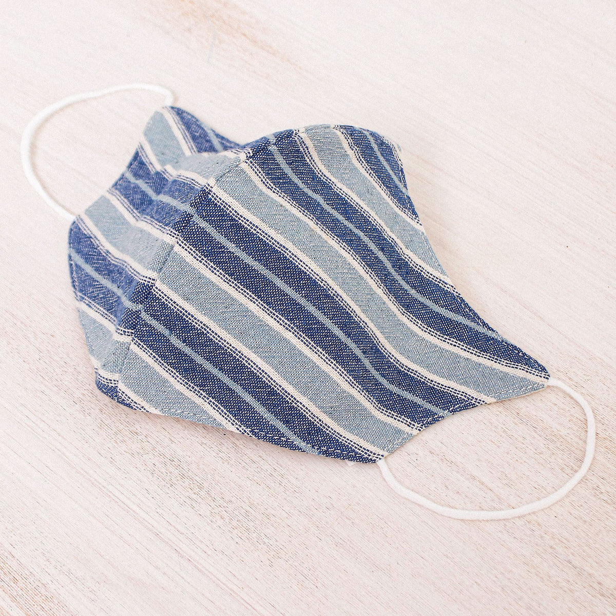Sky Stripes - A Triple-Layer Cotton Face Mask