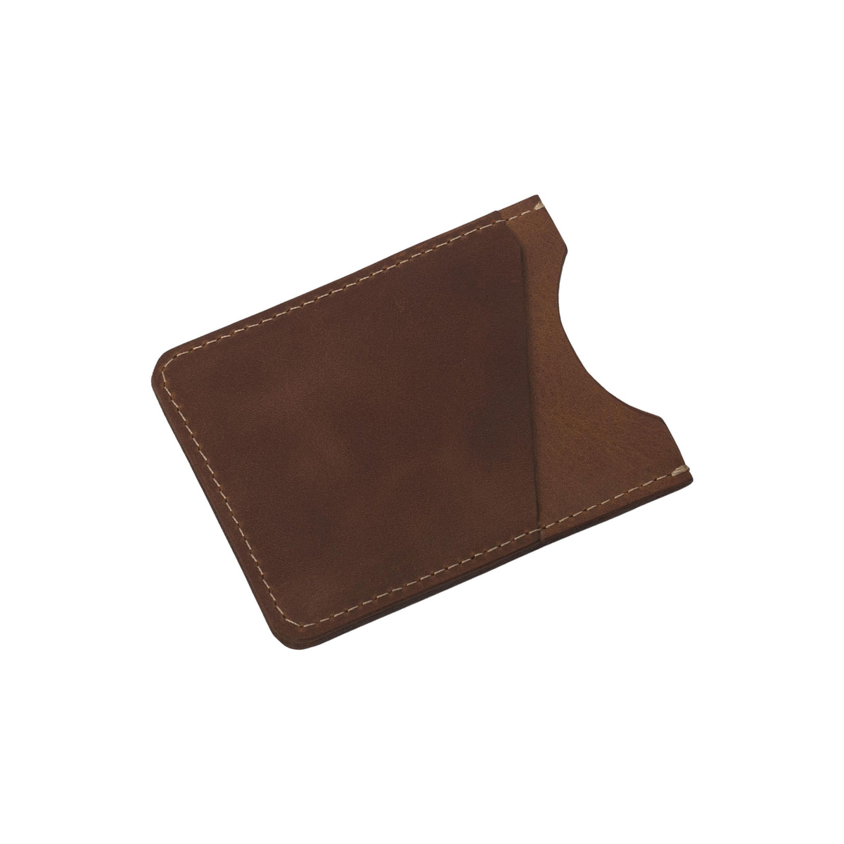 Weekender in Camel - a Two Slot Camel Brown Leather Card Holder from Peru