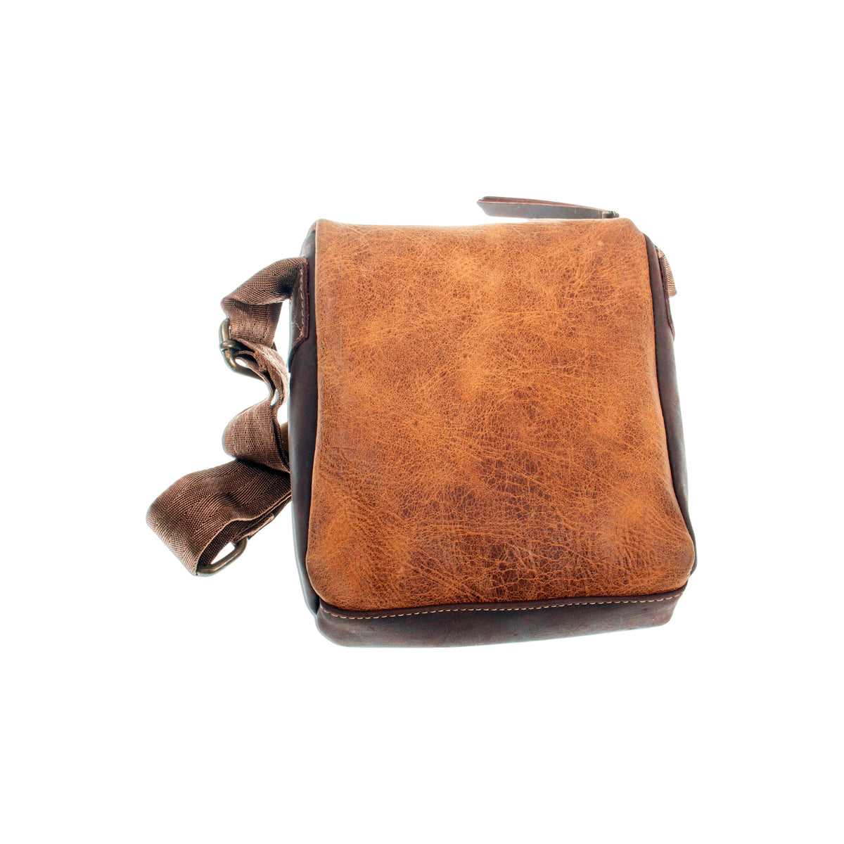 Open Road in Brown - a Unisex Brown Leather Shoulder Bag
