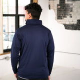 Polyester Navy Blue Jacket with Zipper - performance-driven and stylish activewear in navy blue