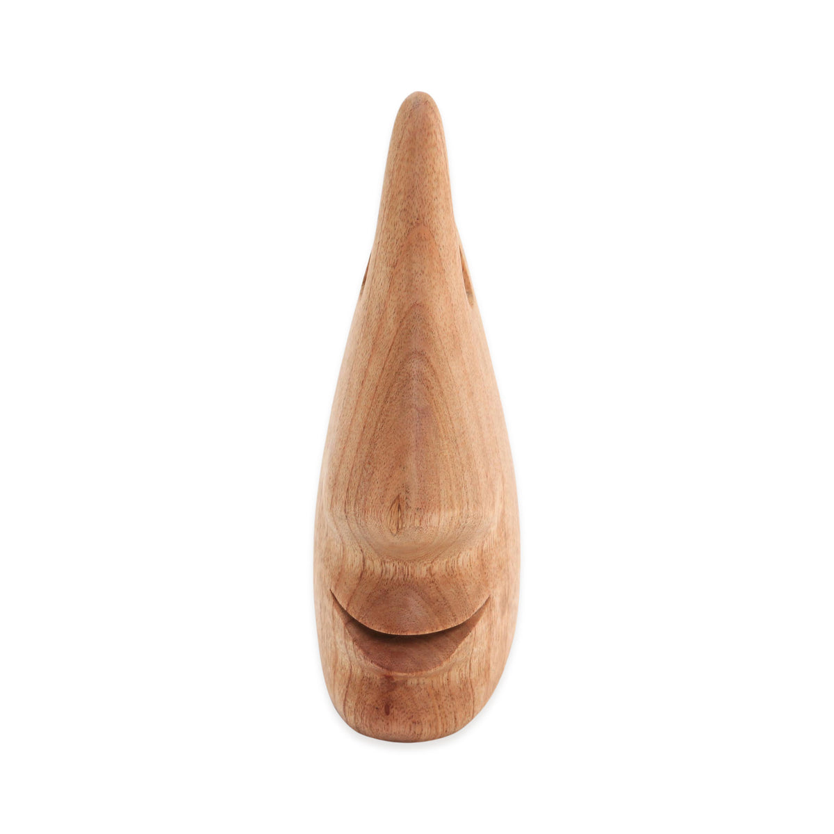 Nosing Around - Whimsical Brown Hand Carved Wood Face Eyeglasses Holder