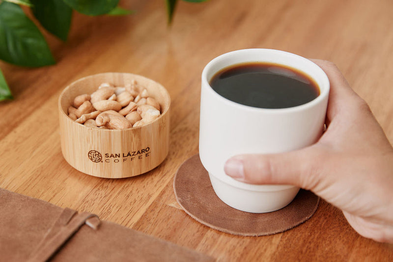 Ceramic Cup with Bamboo Base